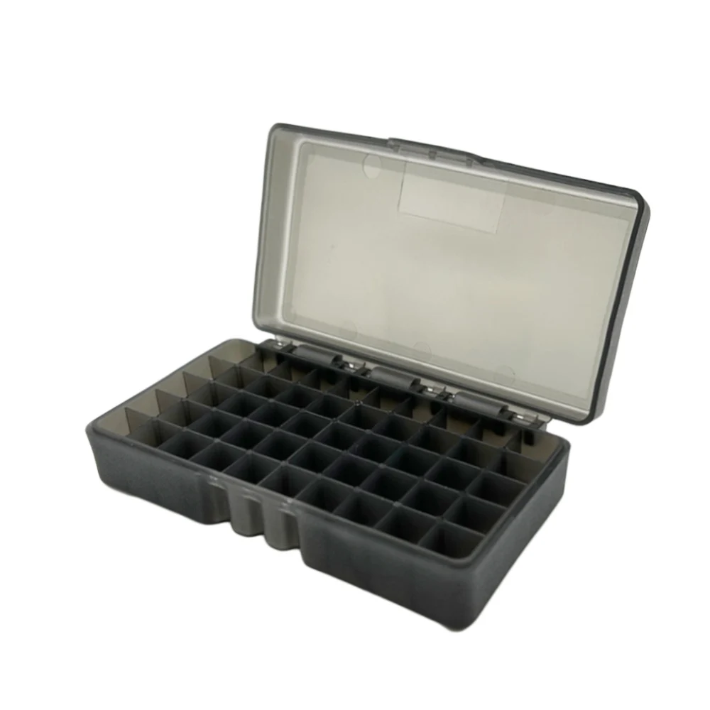 Caja de Munición Táctica Redonda con Tapa Abatible para Pistola Calibre .45 ACP/40/10MM, Caja de Almacenamiento para Transporte de Munición, Accesorios de Caza