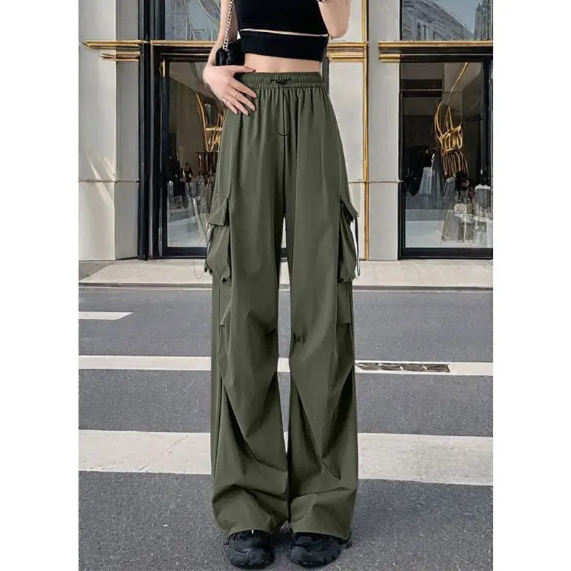 

women's Autumn Fashion Simplicity Solid color High Waist work clothes pants women clothes Casual All-match Thin motion Trousers