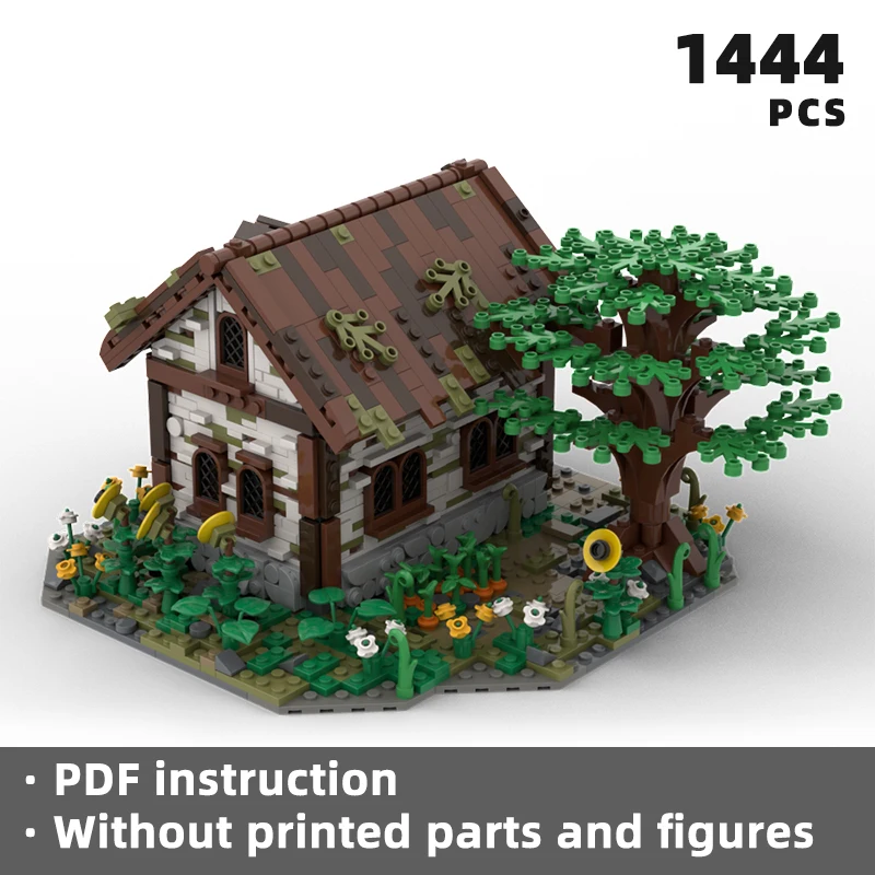 

country-style medieval rural house garden diorama bricks village farmhouse scene blocks castle moc architecture unique klocki