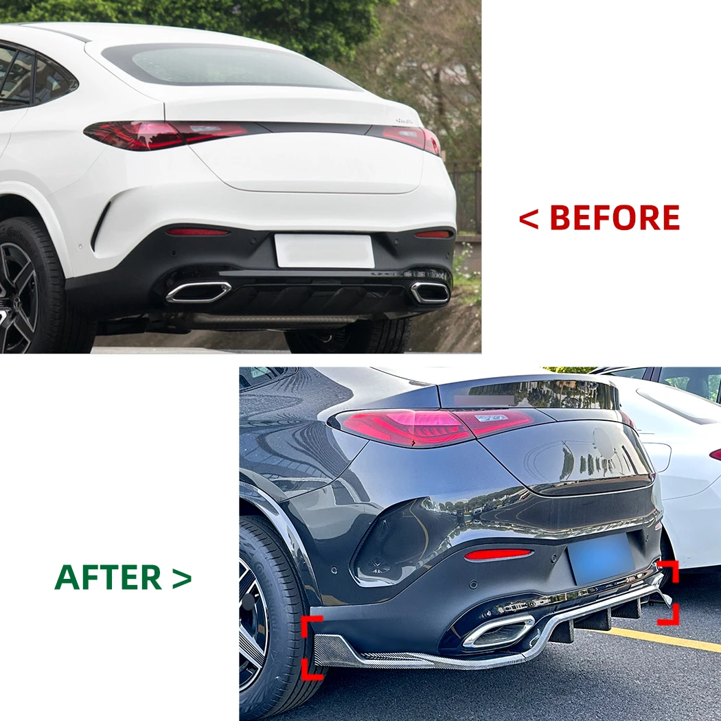 Car Rear Lip Rear Corner Integrated Kit For Mercedes Benz GLC Coupe C254 AMG 2023+ Exterior Protection Decoration Cover Trim