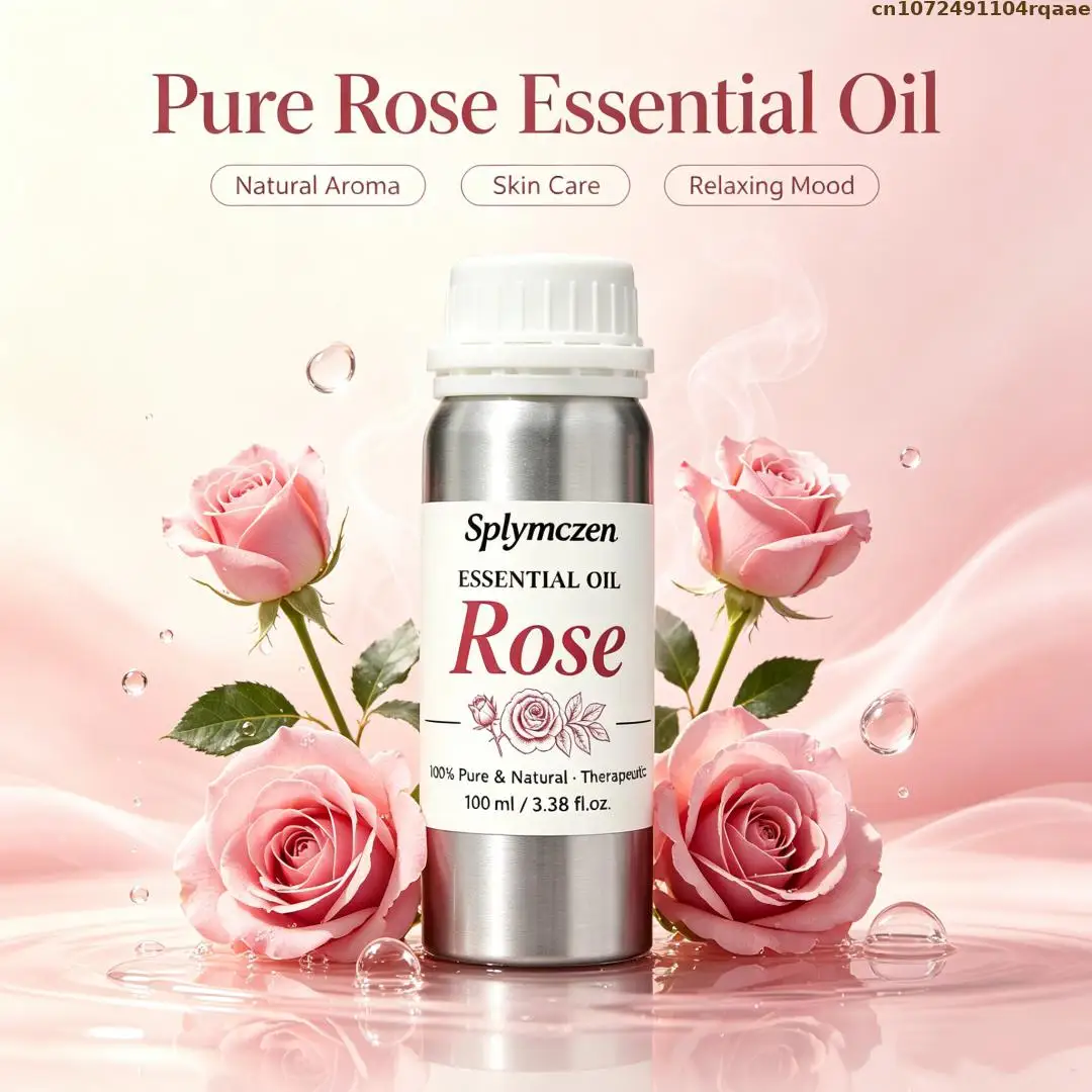 100/20ml unverdünntes Rosen-Duftöl, Nachfüllöl für Reed-Diffusor & elektrischen Aroma-Diffusor, Raumduft-Flüssigkeit – Detail 1