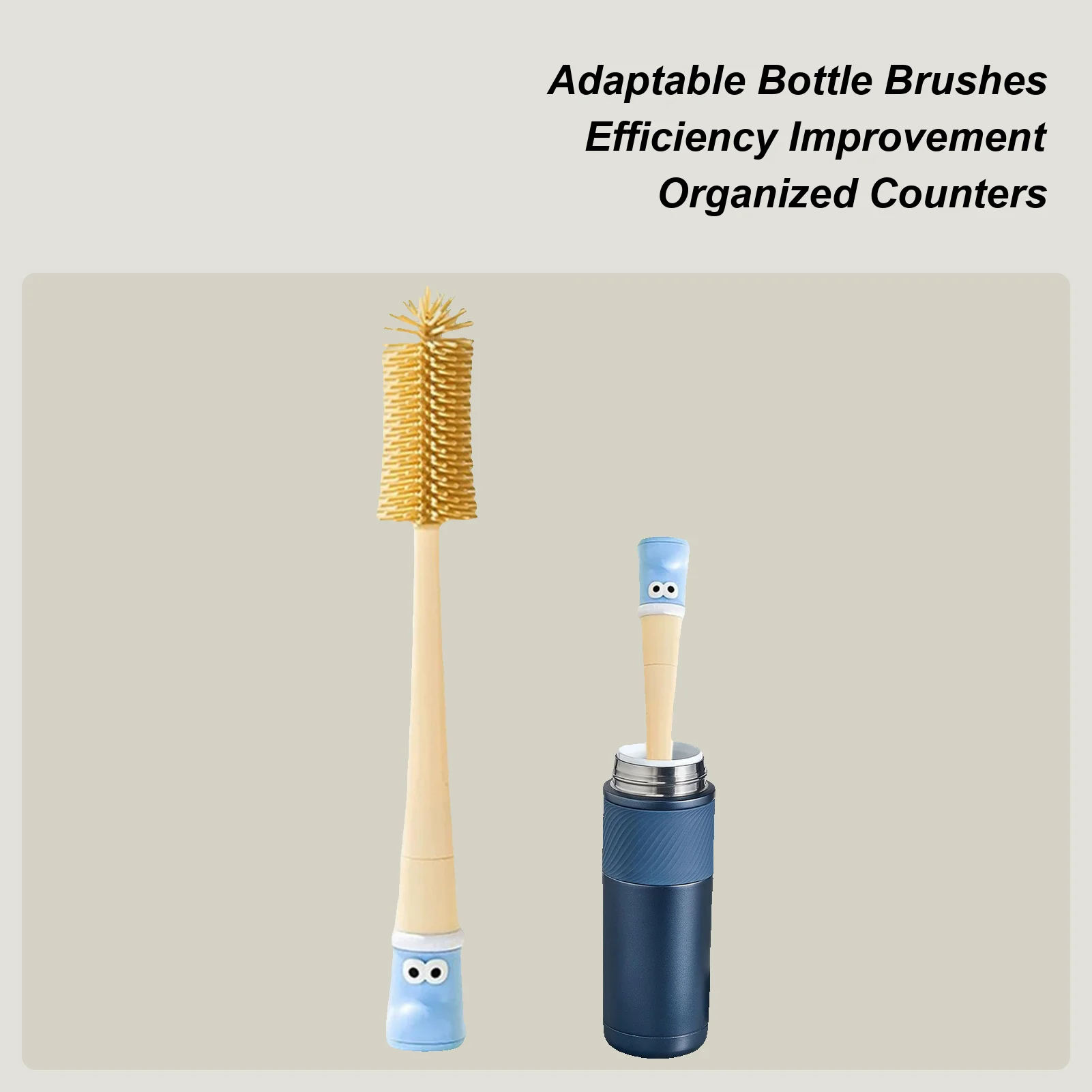 

Bottle Brush 5-In-1 Multifunctional Cups Washing Scrubber Tools Bottle Scrubber Brush For Cleaning For Juicers Lids Straws