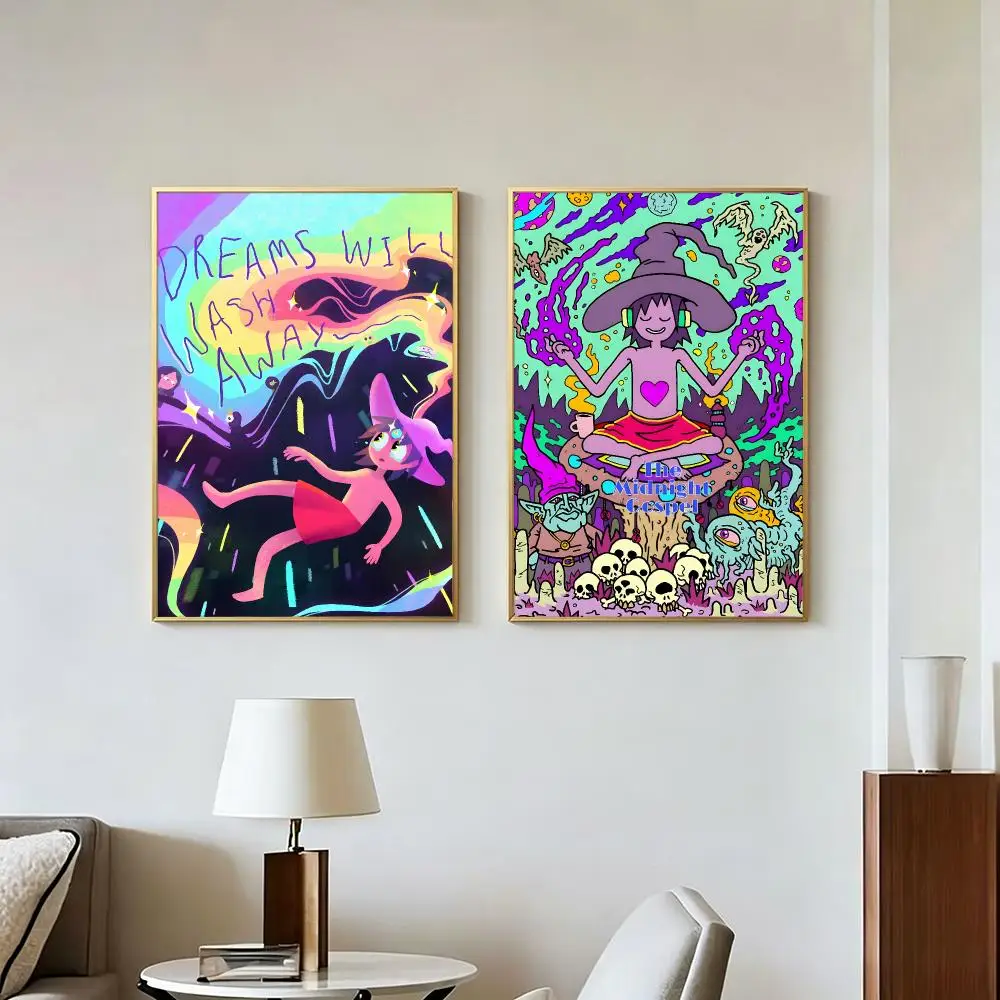 Cartoon T-The Midnight Gospel Poster Peel And Stick Wall Art Self Adhesive PP Waterproof Wall Decor Living Room Bedroom Gift