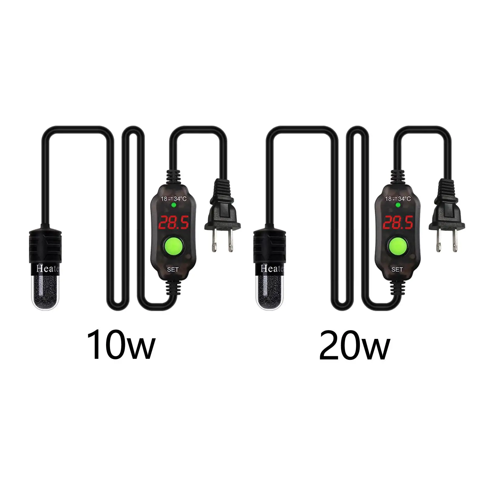 Smart Aquarium Heater Mini Submersible Heating Rod with Thermostat Precise Temperature Control for Betta Nano Tanks