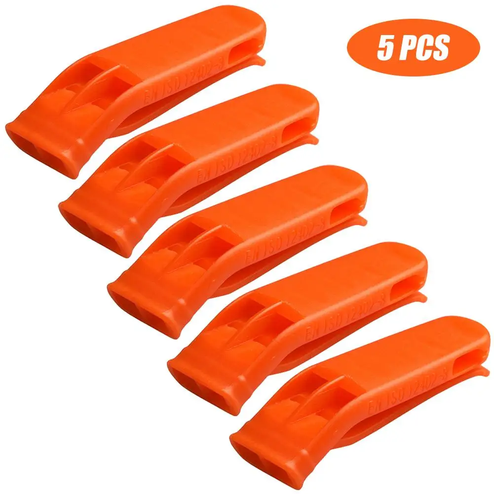 

Outdoor Camping Survival Loud Whistle Sports Match Dual Band Whistle (5pcs)