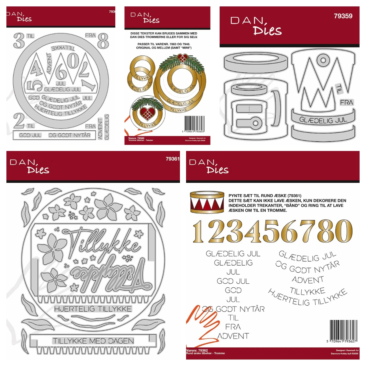 2025 جديد دان يموت قطع صندوق مستدير اكسسوارات طبل الملحقات-النص يموت DIY بها بنفسك سجل القصاصات بطاقات المعايدة اليدوية عيد ميلاد سعيد يموت #1