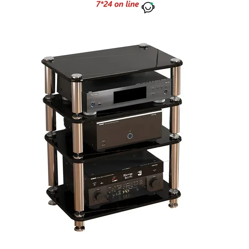 

Tempered Glass Shock- sorbing Audio T le KTV TV C inet Audio C inet Foot Nail Rack Power Amp Rack AV Equipment