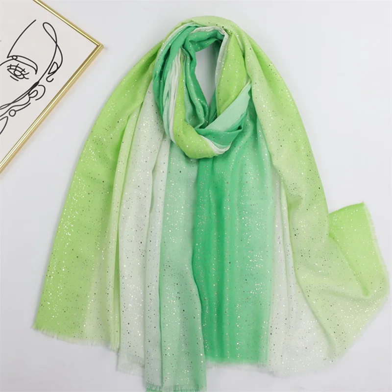 180*90Cm Viscose Scarves for Women Plain Zig Zag Gradient Fringe Shawls And Wraps Pashmina Stole Bufandas Muslim Hijab Sjaal New