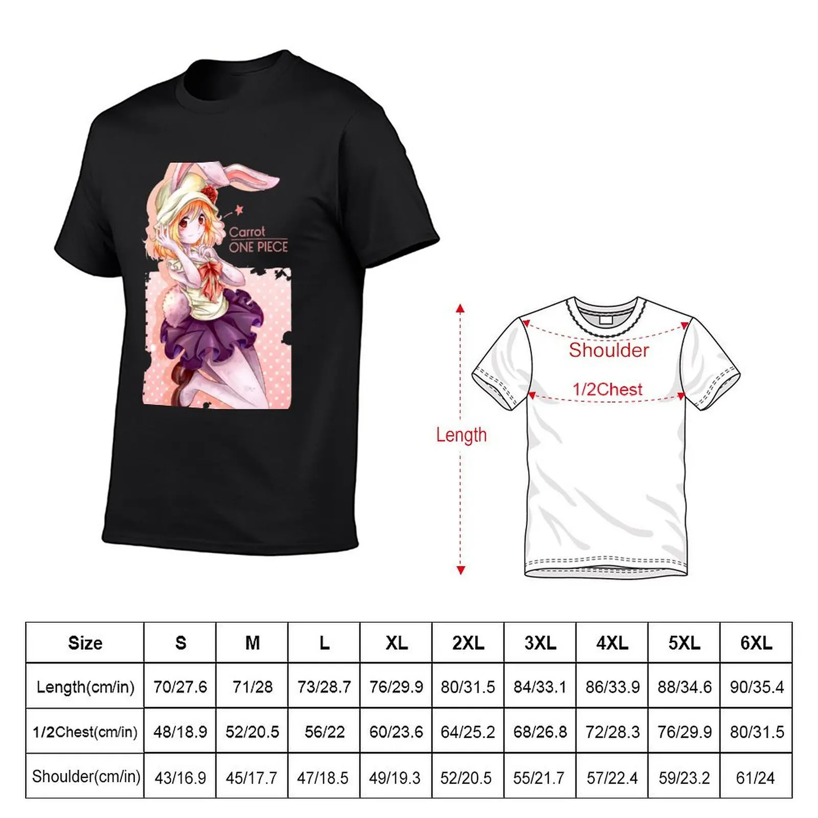 Kawaii Carrot T-Shirt customs plain anime figures blanks mens graphic t-shirts hip hop