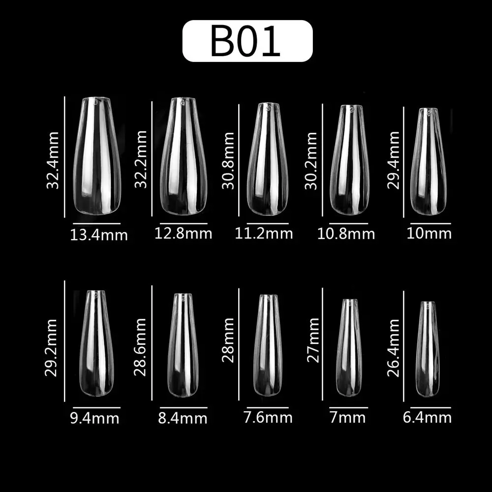 케이스 DIY 프레스온 네일 아트 도구 살롱 액세서리 가짜 네일 연장 풀커버 네일 팁 롱 인조 손톱 가짜 손톱