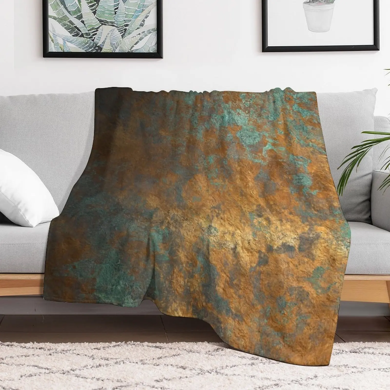 oxidized copper Throw Blanket funny gift Picnic Blankets