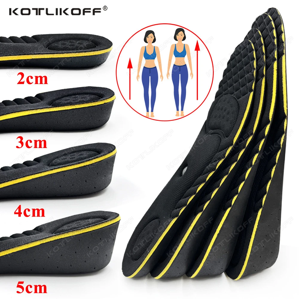 

2-5 CM Height Increase Insoles With Magnet Massage Unisex Invisible Heel Lift Insole Foot Magnet Reflexology Pain Relief Insert