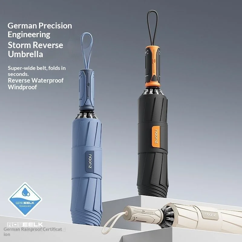 ZUODU Fully Automatic Umbrella Thick and Durable Keel UV Resistant Folding Umbrella Wind-resistant Windproof Folding Umbrella