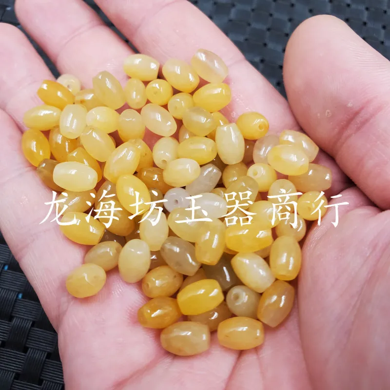 Jade Scattered Beads Optimized Huanglong Jade Bead Scattered Beads Quartz Rock Jade Bead Scattered Beads Oval Scattered Beads Ja