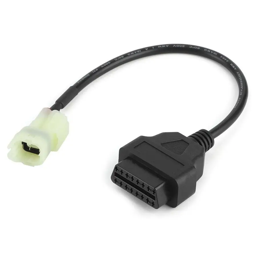 OBD 16pin to 4 pin Cable for Honda 4Pin Motorcycle K-Line Models Fault Detection Convert OBD2 16P Connector for Honda 4 Needle