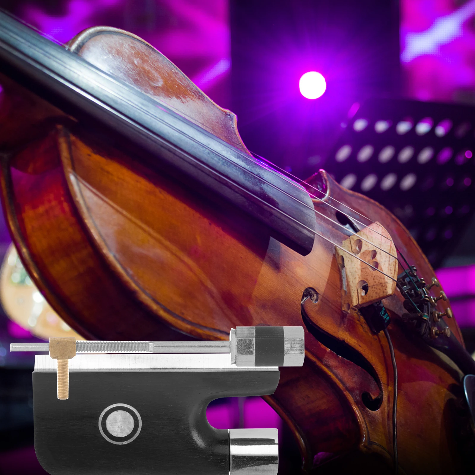 

Violin Bow Frog Replacement Parts Metal Alloy Accessories Practical Bow Frog for Violin Screw Included
