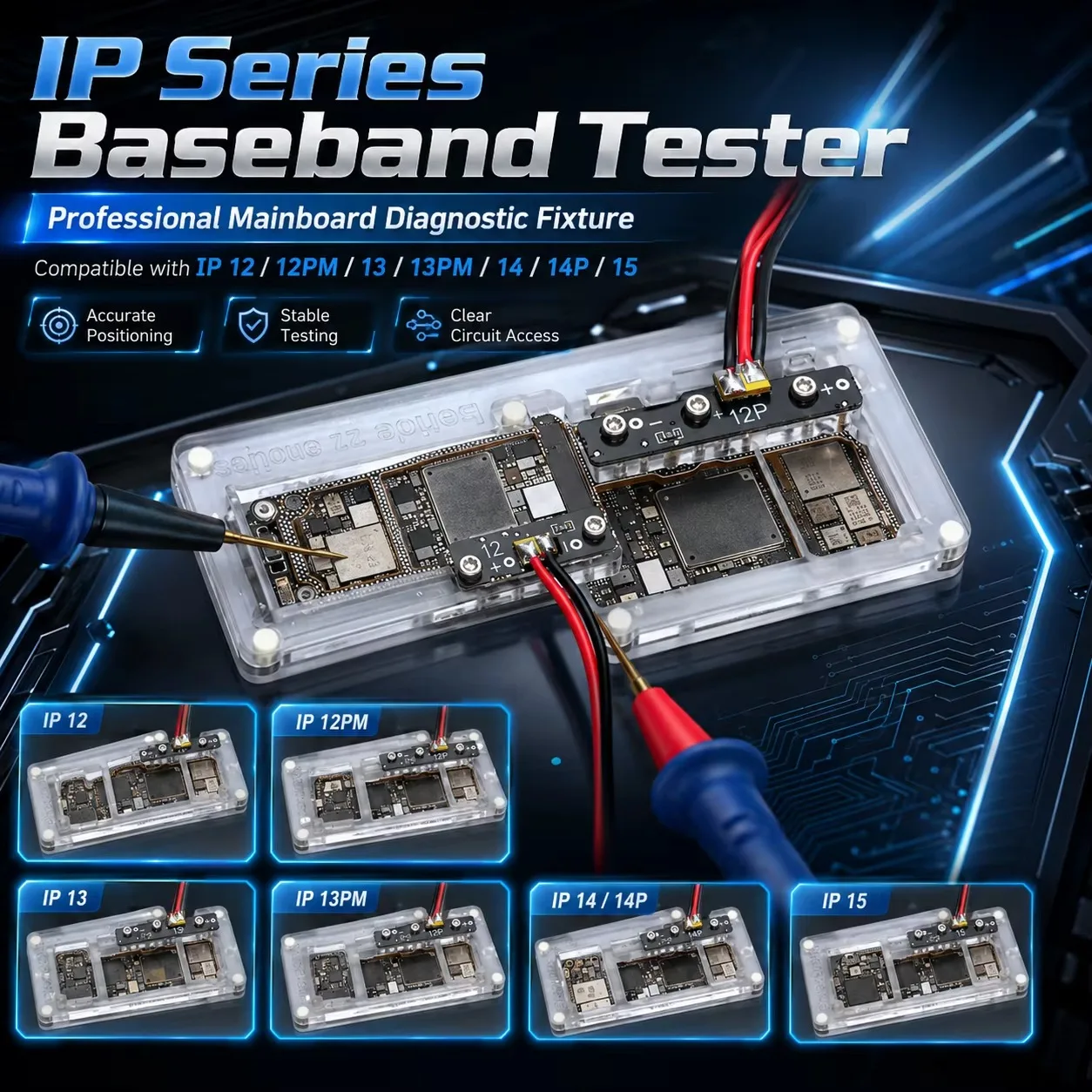 YCS Mr.Y Basisband-Signaltestvorrichtung, Hauptplatinen-Testständer, Prüfspitze für IP12-17, Werkzeuge zur Fehlererkennung und Reparatur von Motherboard-Schaltkreisen – Detail 1