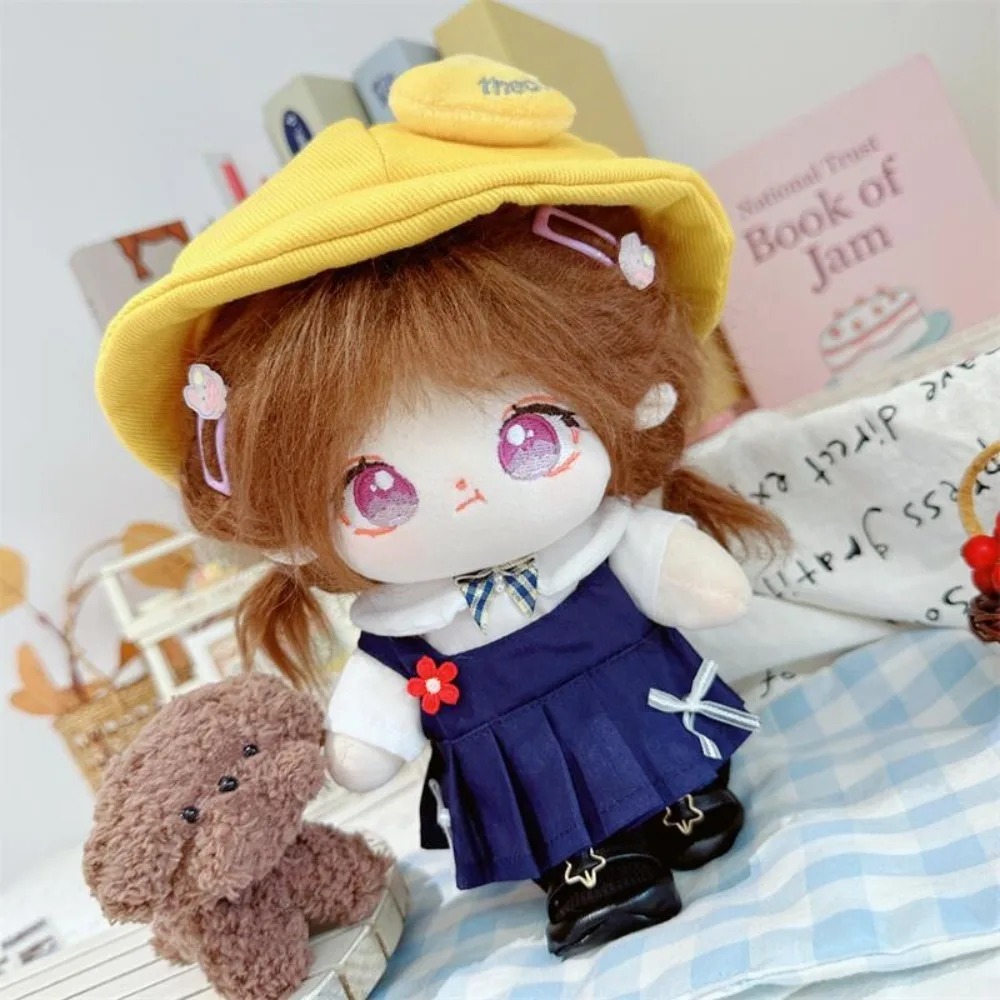 1 set Kindergarten 20cm Cotton Doll Clothes Yellow Duck Denim Skirt Cotton Doll's Clothes Mini Kawaii No Attribute Doll Clothes