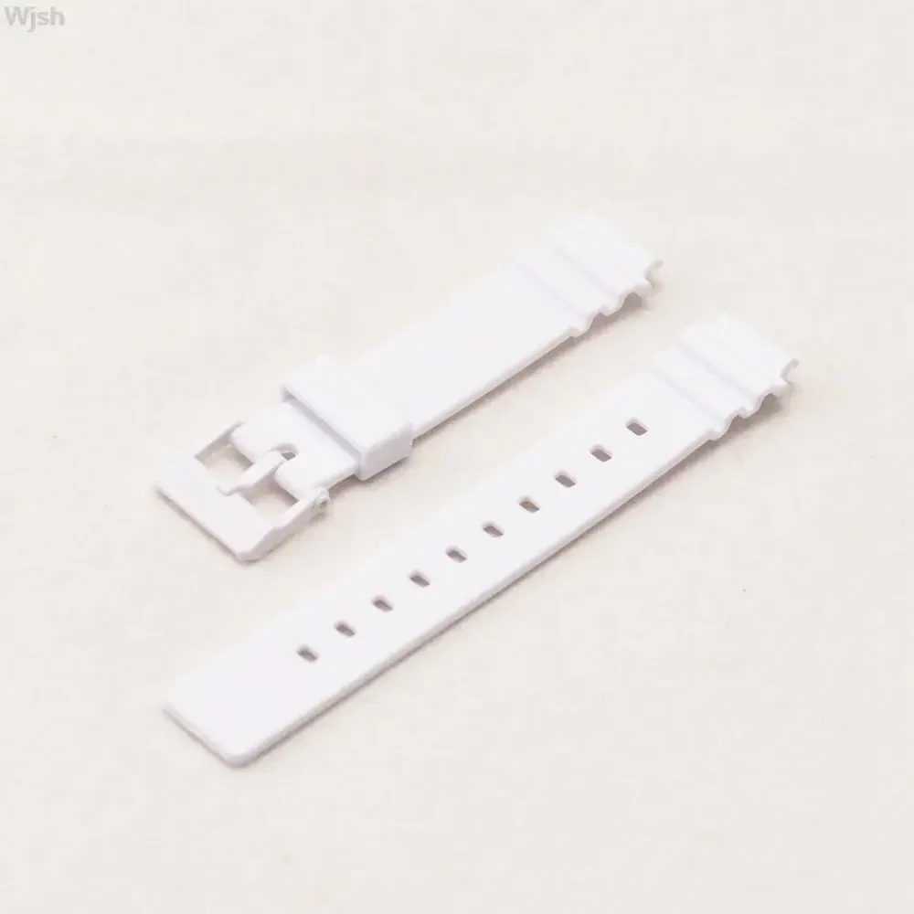 14mm Resin Watchband for Casio LRW-200H Women Sport Waterproof Replacement Bracelet Band Strap Watch Accessories Black White