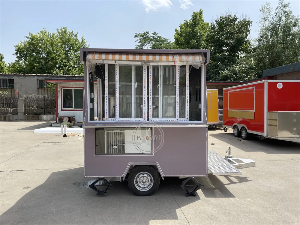 

Concession Food Truck Van Street Snack Pizza Kiosk Coffee Hot Dog Cart Fast Food Kiosk Fully Equipped