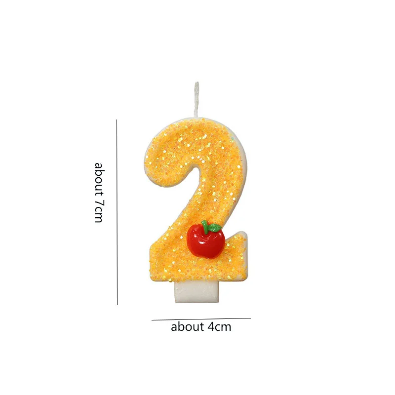 Number 0-9 Birthday Candle Girl Lemon Christmas Lights Things Party Memories Sparkles Candles Cake Decoration Rituals Candles