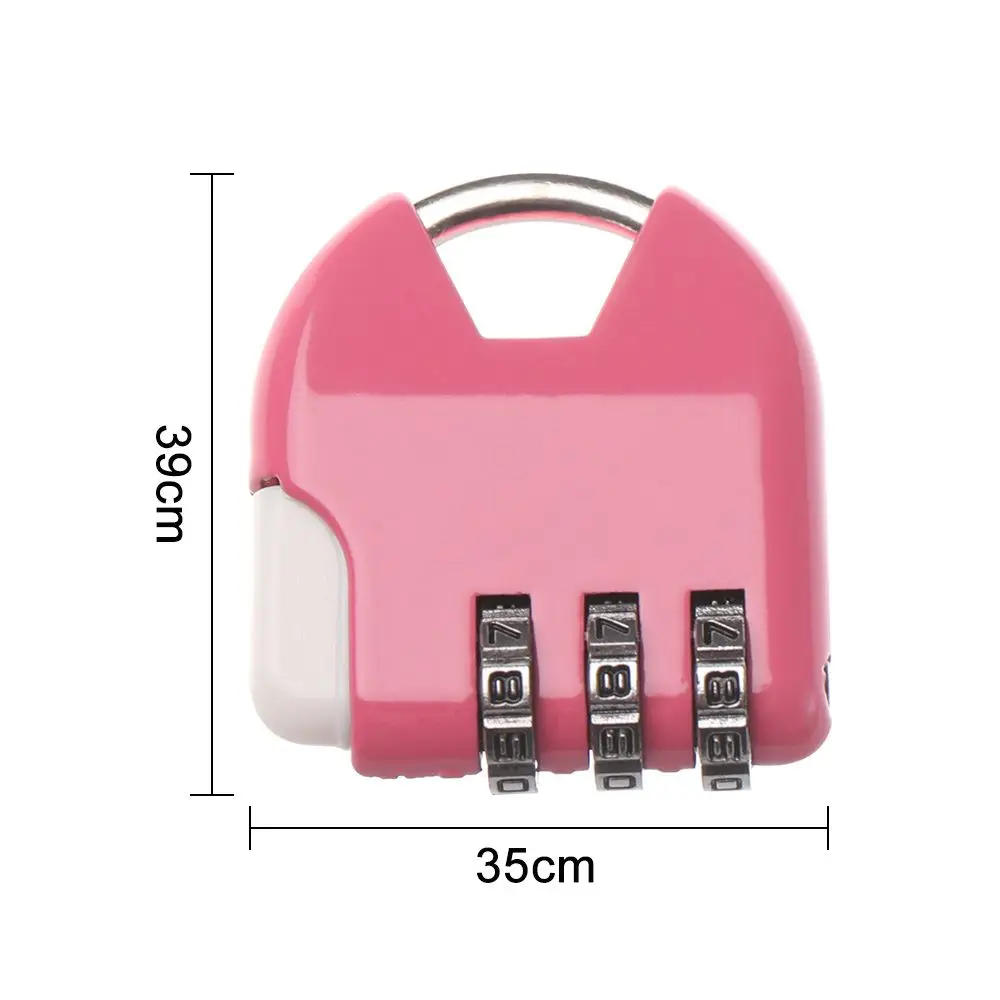1pcs Metal Mini Travel Suitcase Luggage Combination Code Locker Case Supply Padlock Password Lock Security Tool 3 Digit Dial - view 4