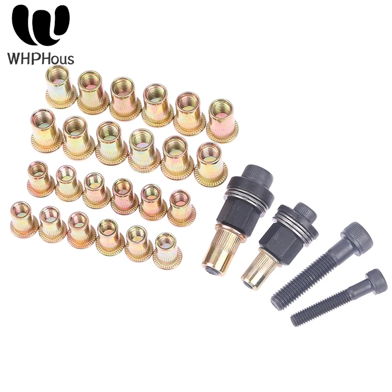 

M6 M8 Rivet Nut Guns Manual Riveter Stainless Steel Column Hexagon Nuts AM6SS AM8SS DIY Drill Rivet Outer Hexagon Pull Rod