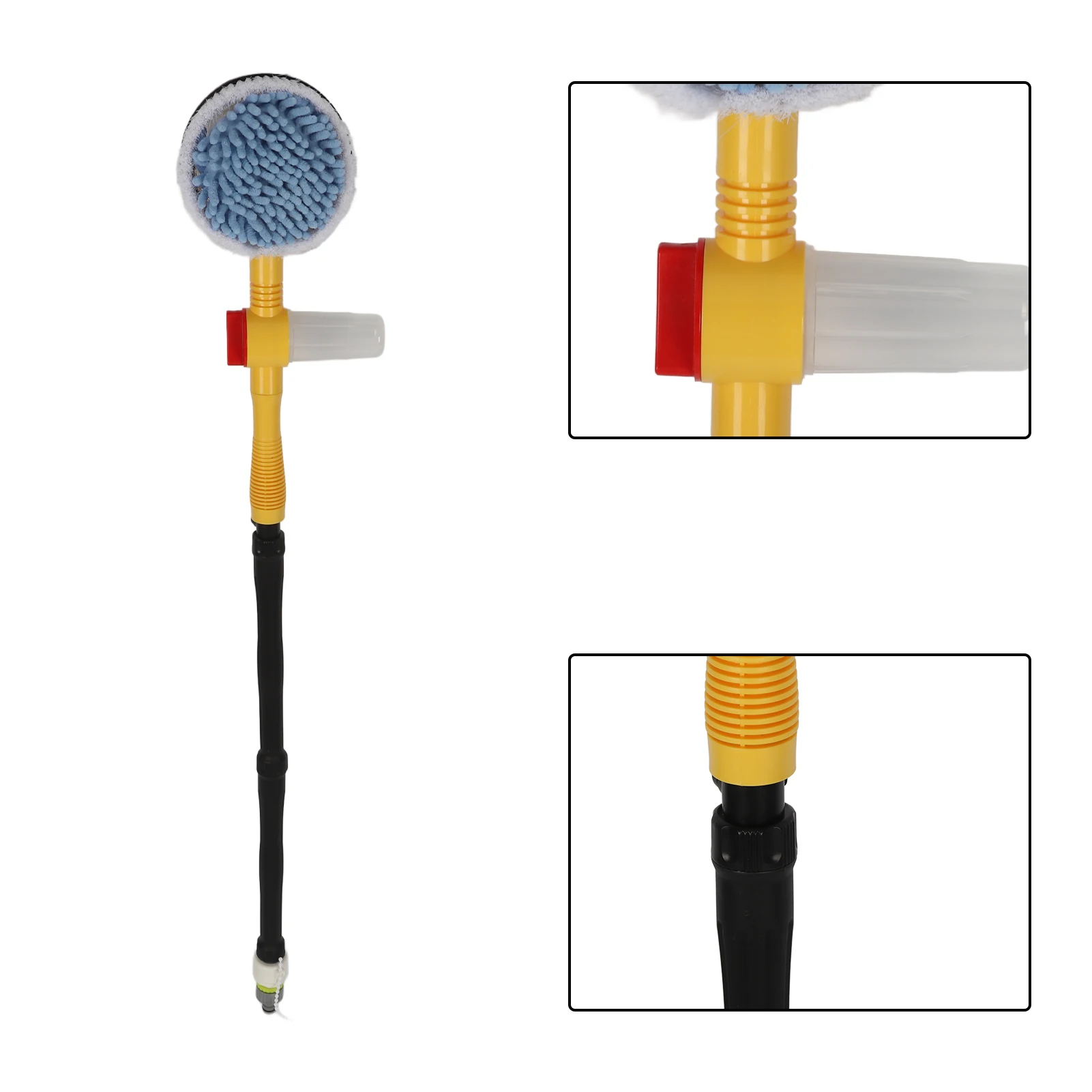 

High Pressure Rotating Car Wash Brush, PP Material, Non-Slip Handle, Adjustable Length, Car, Window Cleaning Tool