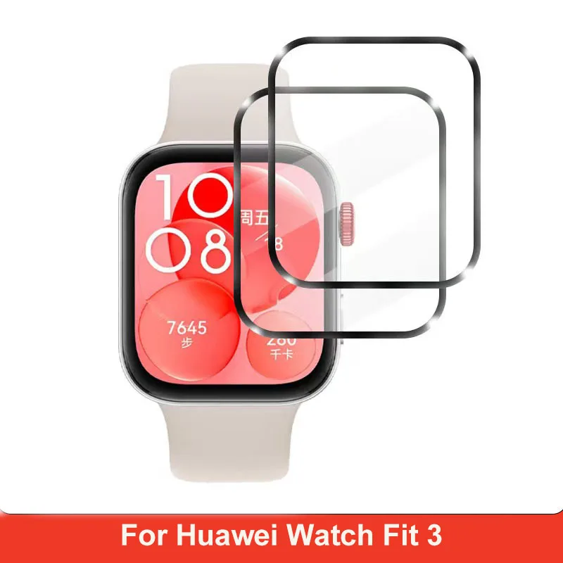2 pcs Screen Protector For Huawei Watch Fit 3 Smartwatch Full screen film coverage High-definition film