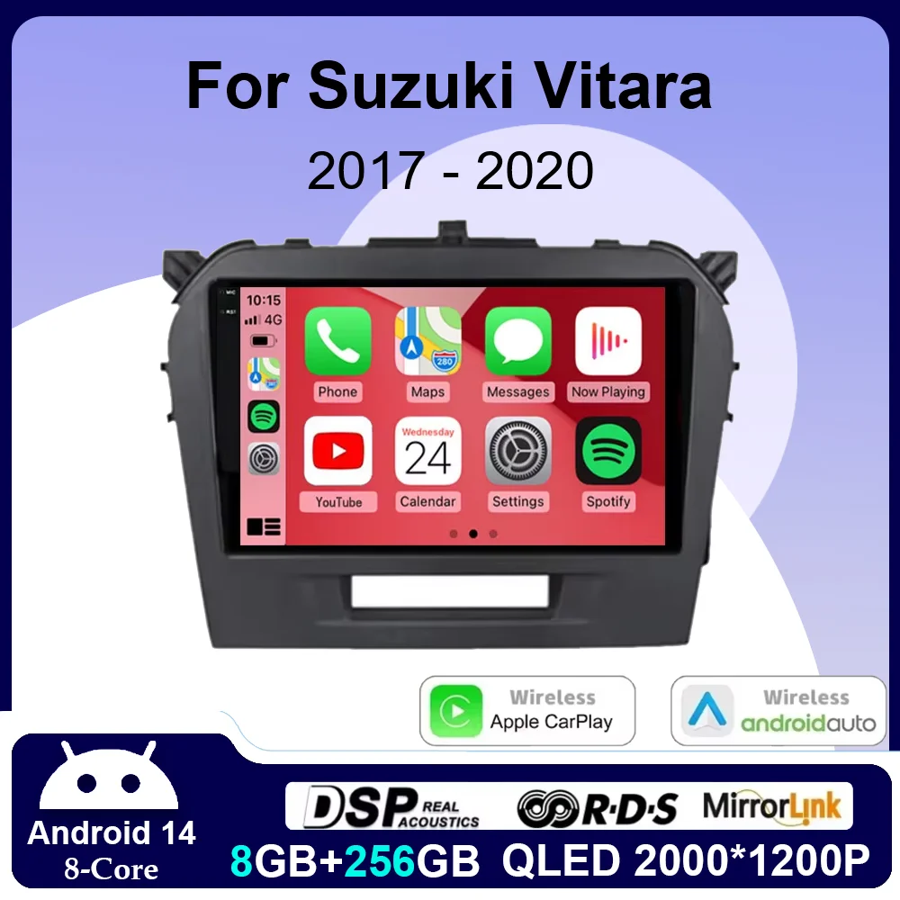 

Android 14 For Suzuki Vitara 2017 - 2020 Multimedia Navigation DVD NO 2DIN GPS HDR QLED Player Car Stereo Carplay Radio Screen