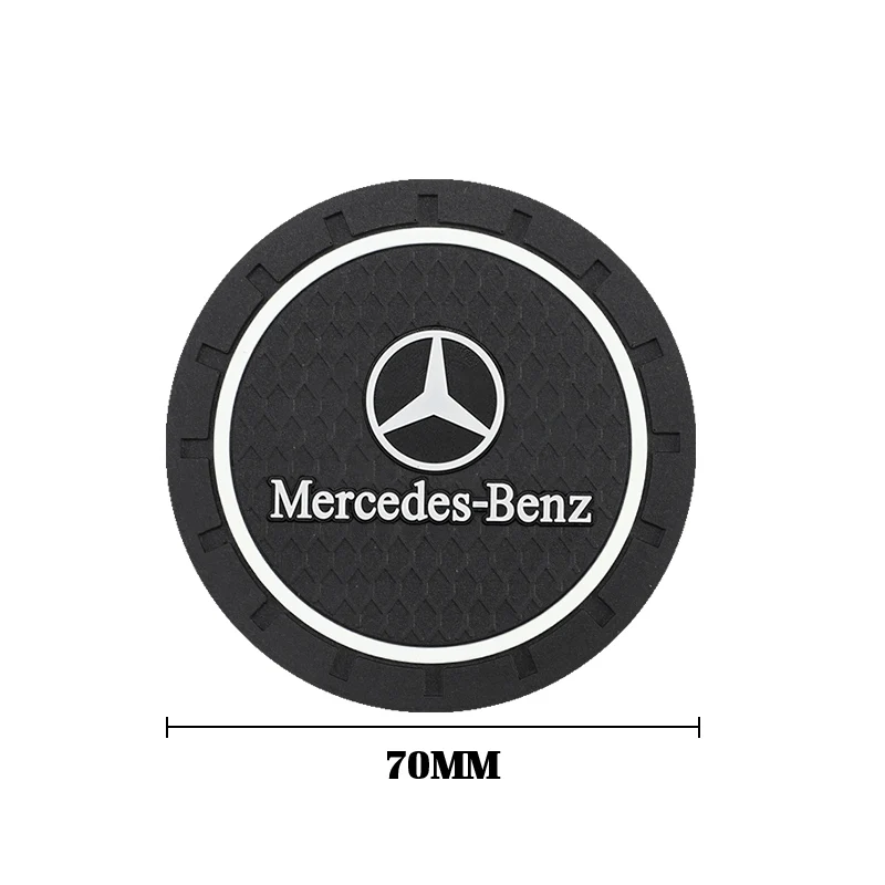 Almohadilla de taza de agua para coche, posavasos de Gel de sílice antideslizante, estilo de emblema para Mercedes Benz AMG W203 W206 W220 W205 W211