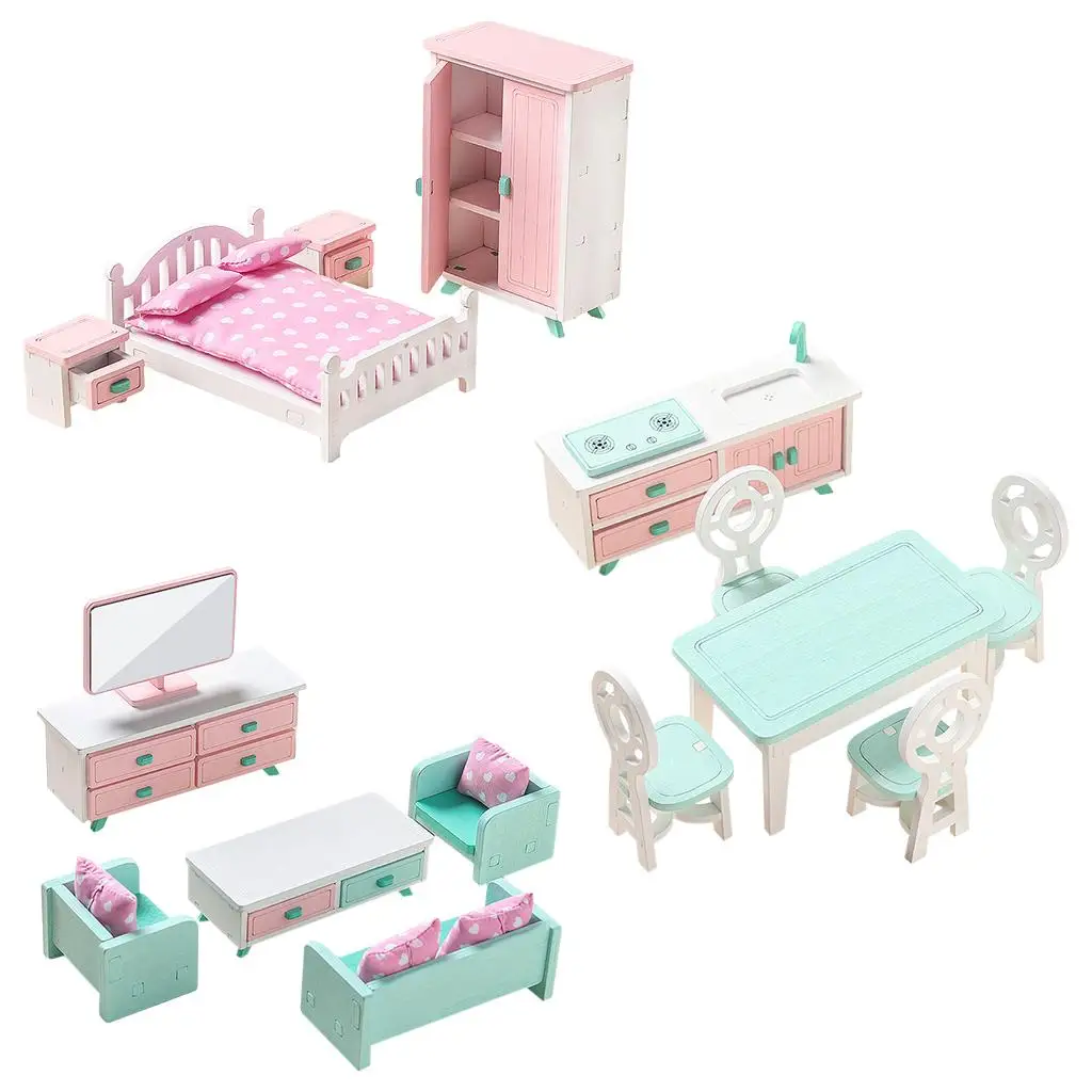 

1/12 Scale Doll House Furnishings,Mini Wooden Simulation Model, Furniture Supplies,Scenery Decoration