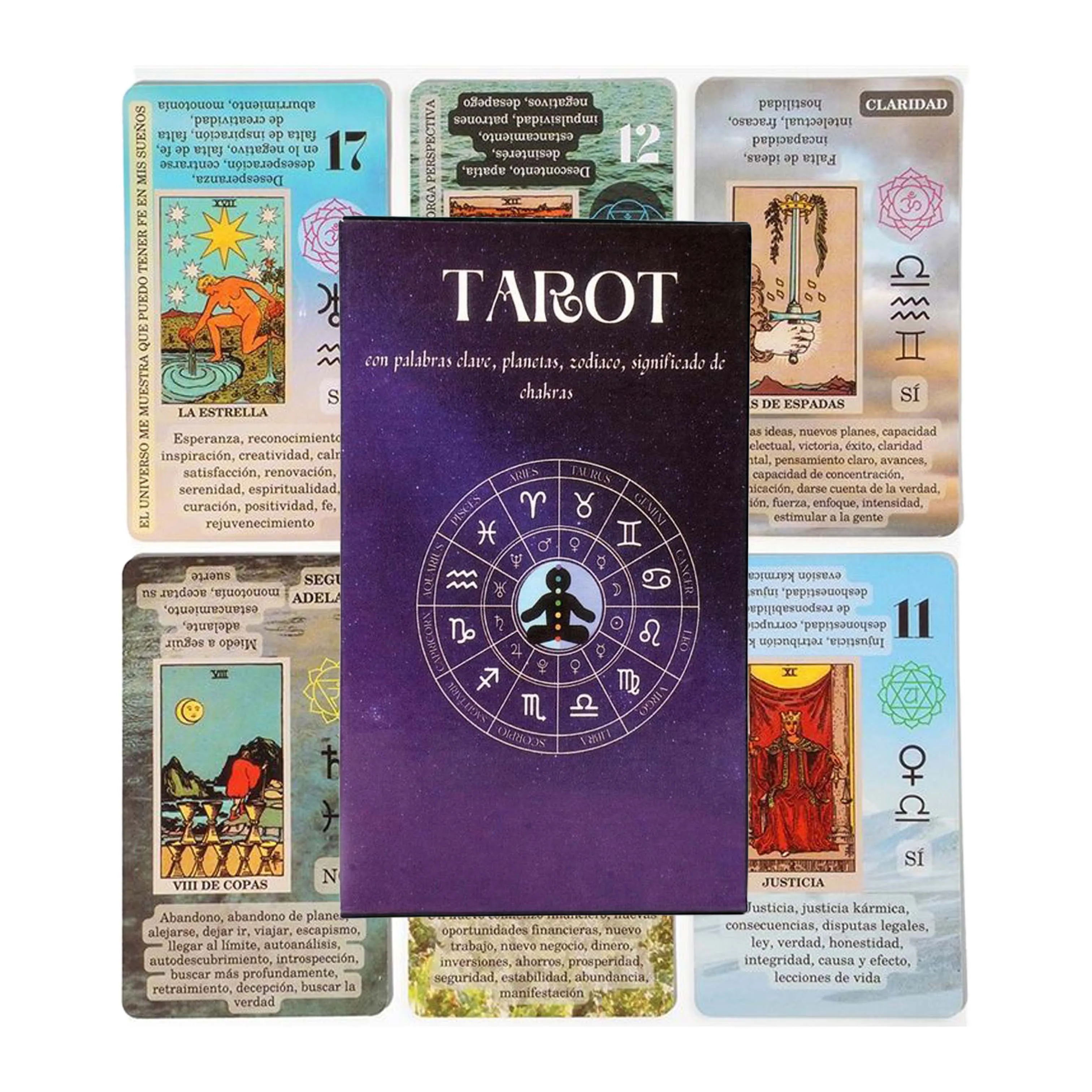 Spanish Version Oracle Cards Gift Tarot Deck Future Fate Indicator Forecasting Table Board Games Beginners 78pcs