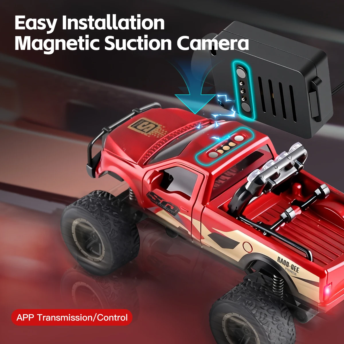 Wltoys 6407 6407-C 1:64 Auto RC FPV Mini con Telecamera Monitor Controllo WiFi App Alta Velocità Drift Racing Veicolo Giocattolo da Scrivania Regalo