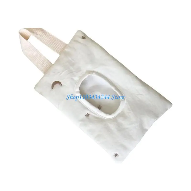 

Коробка для салфеток с вышивкой, большой вместительный чехол для хранения салфеток, детская коляска, легкий мешок для салфеток,