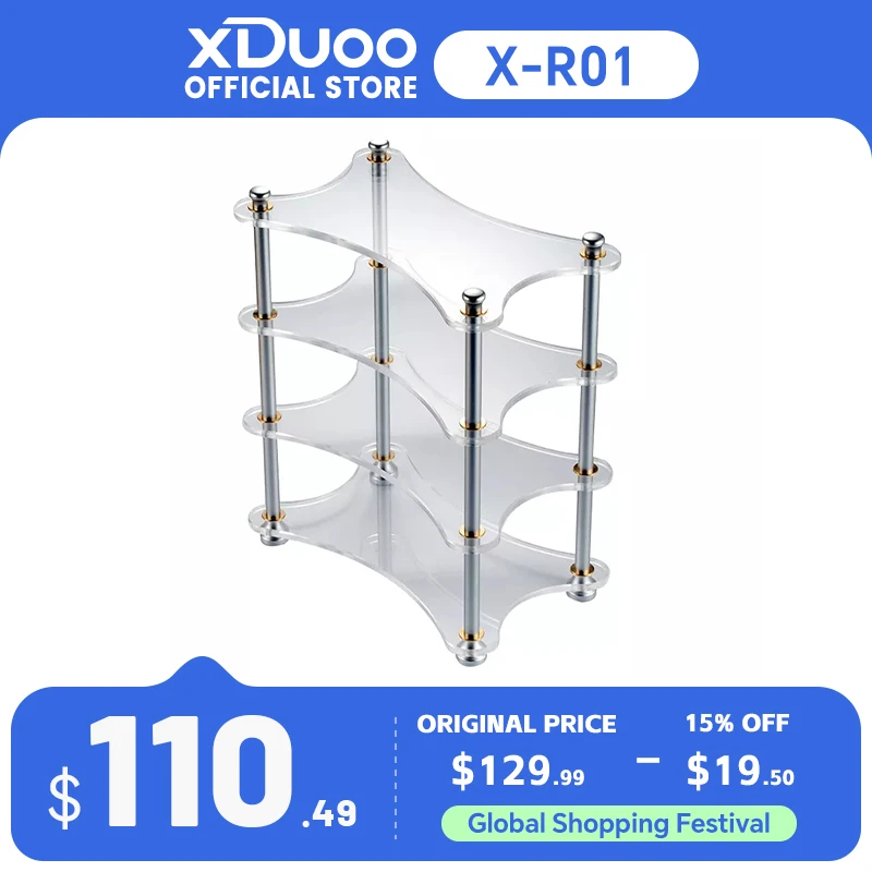 XDUOO X-R01 Multilayer Acrylic XR01 HIFI Rack Suitable for Stacking Small Amps, Decoders for MT-602 MT-604 MU-604 etc.