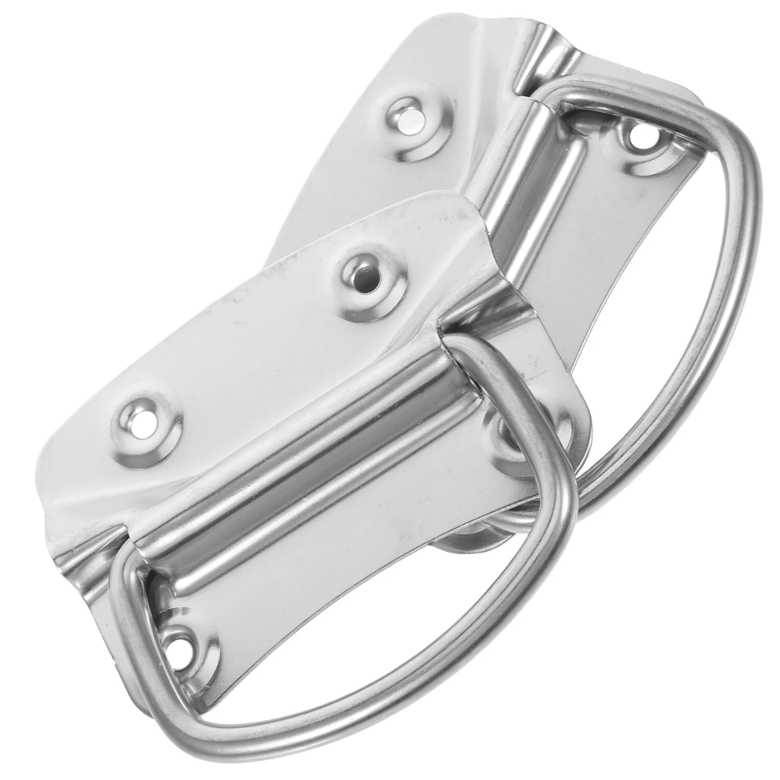 

2 Pcs Stainless Steel Handles for Cabinets Drawers Tool Boxes Heavy Duty Spring Folding Design Material Long Lasting