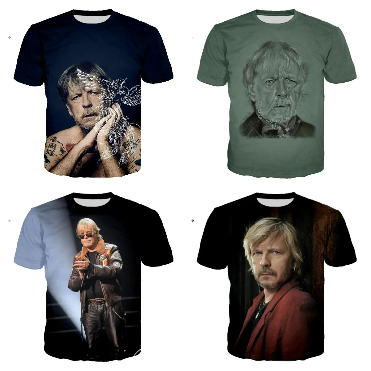 

Hip Hop Street Unisex Oversized T-shirt New Metal Rock Dio Band 3D Printed T-shirt Fashion Men's Quick-drying MOTO Top