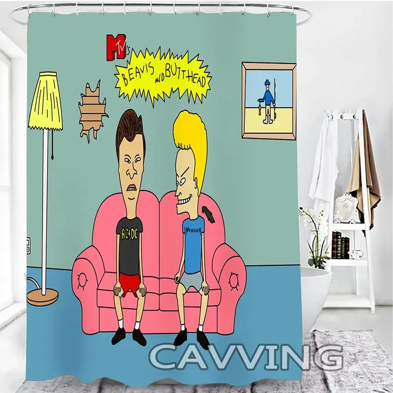 

TU02 Beavis and Butthead 3D Shower Curtains Waterproof Bathroom Curtain Anti-slip Bath Mat Set Toilet Rugs Carpet Home DecoJk@1
