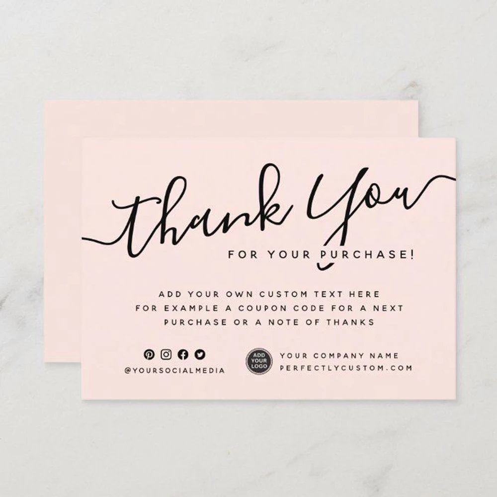 Custom Cards Thank you Print Logo Design Text Advertise Business Cards for Staff Position Studio Introduction Party Invitation