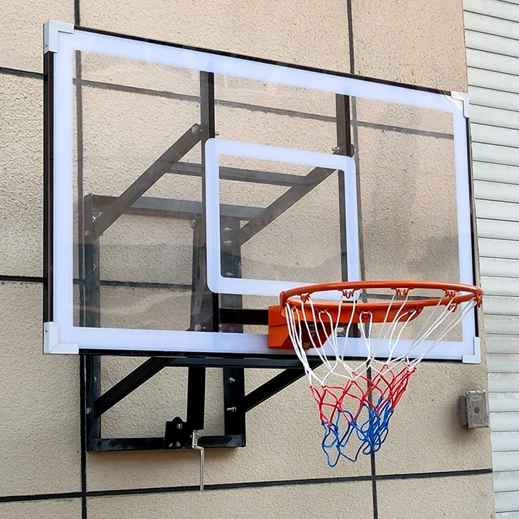 

Wall Mount Basketball Backboard 71 Inch Adjustable-Height Basketball Backboard and Rim Wall Mount