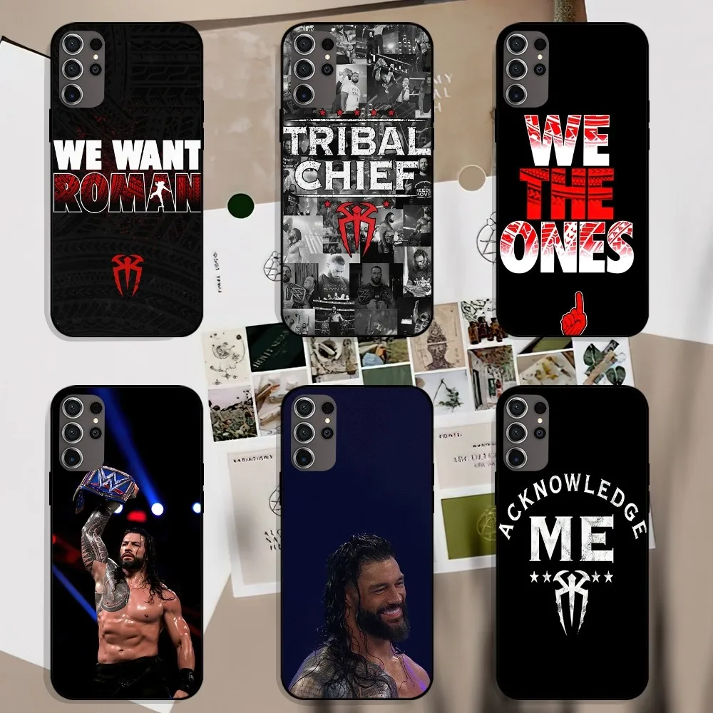 R-Roman R-Reigns Phone Case For Samsung Galaxy S22 S24 S23 S30 Note 20 10 Plus LITE FE ULTRA Shell