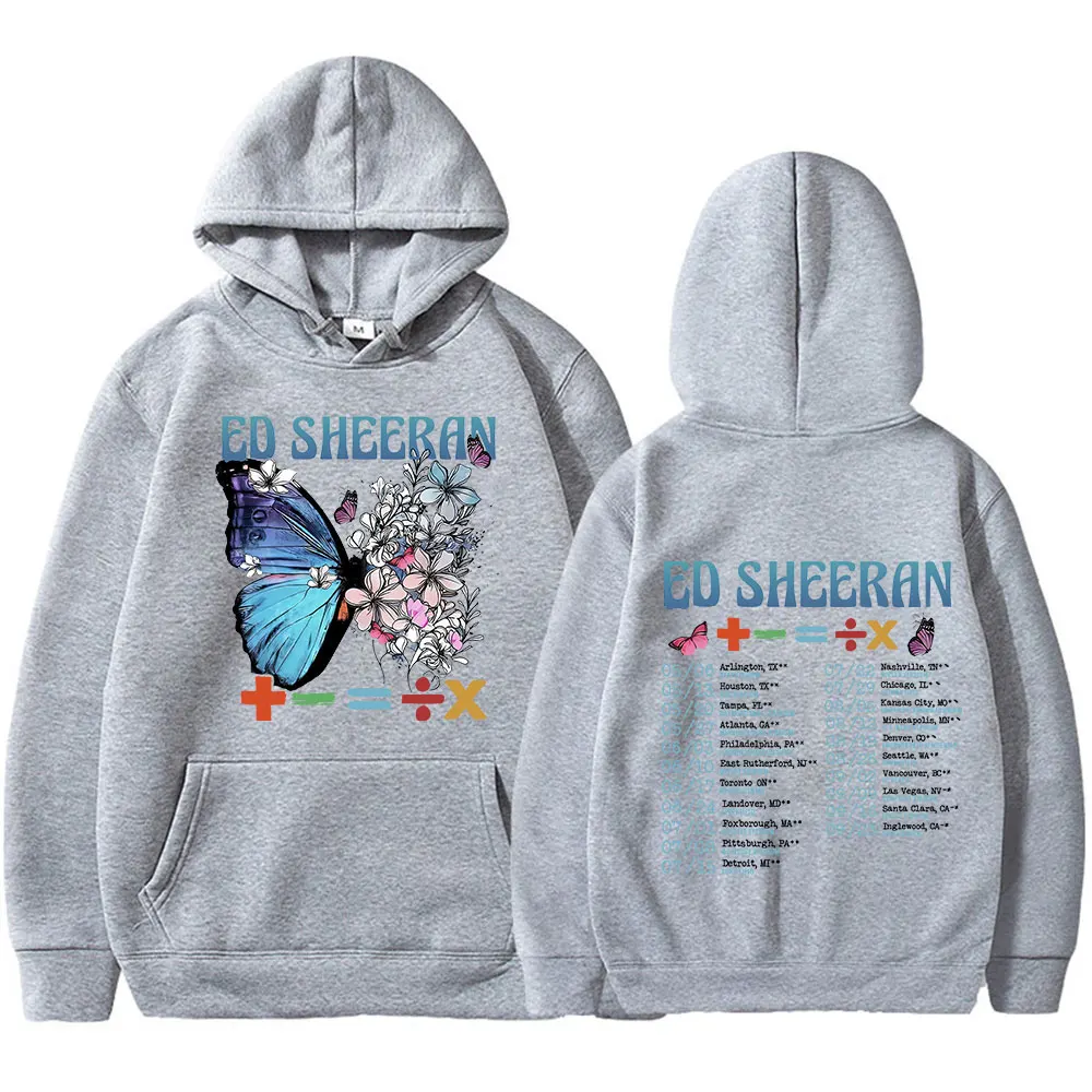 Ed Sheeran 2024 Tour Wiskunde Hoodies Harajuku Hiphop Vintage Pullovers Mannen Vrouwen Fleece Warme Oversized Sweatshirt Fans Cadeau