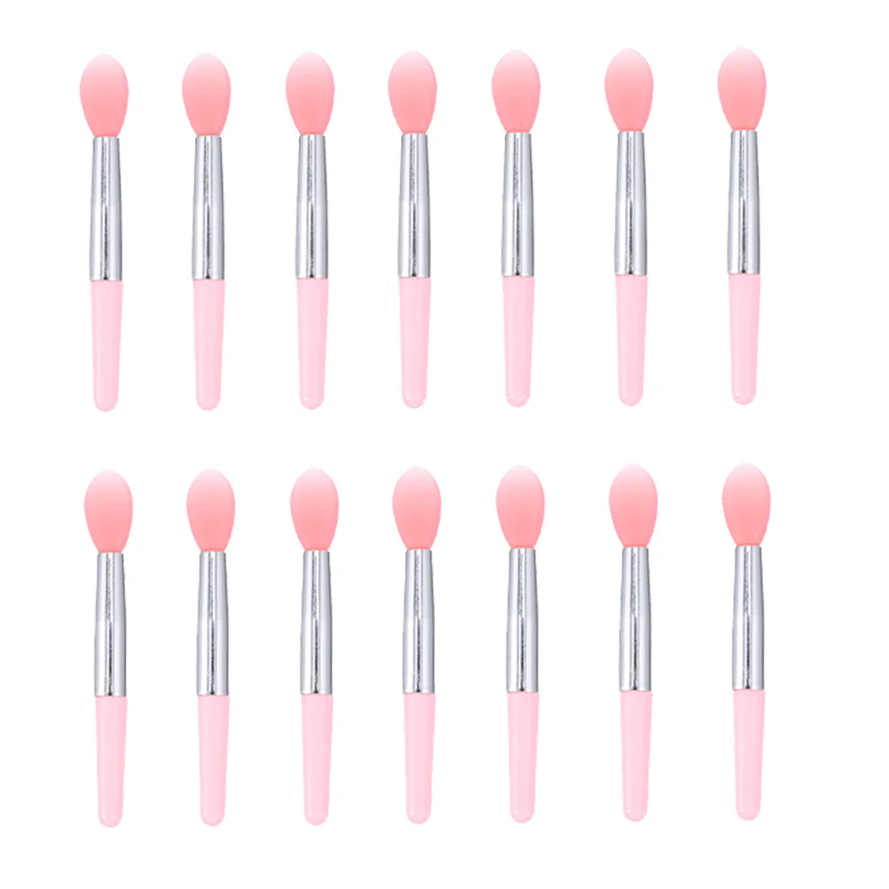 1 Juego de pinceles de silicona para labios, cabezal suave, diseño preciso, aplicador de sombra de ojos, aplicador de lápiz labial, pincel de maquillaje y belleza