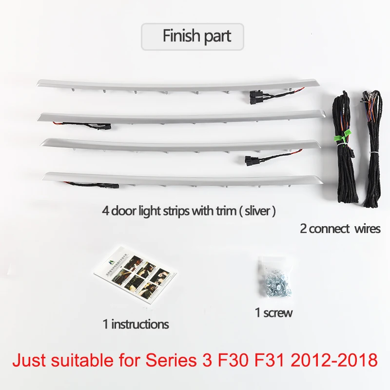 F30 F31 2 Farben Auto-Innentürverkleidungen Umgebungslicht LED-Licht Orange/Blau Farbe für Bmw 3er 2-Farben-Umgebungslicht – Detail 15