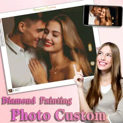 CHENISTORY PHOTO CUSTOM Diamond Painting Picture of Rhinestones Diamond Embroidery 5D Cross Stitch Couple Gift Home Decor