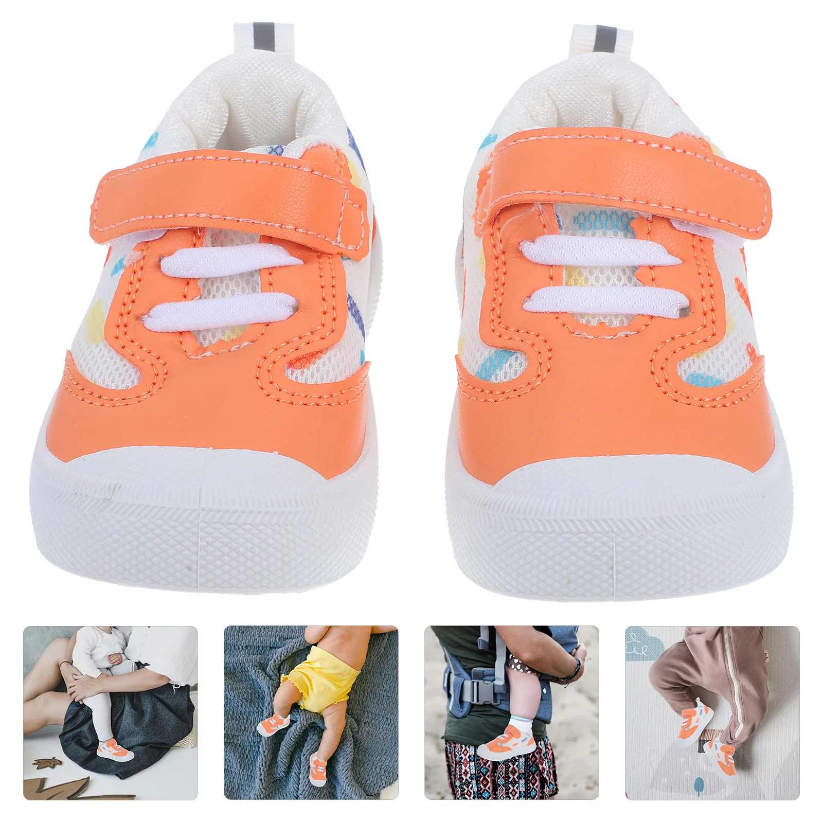 1 زوج لينة أسفل أحذية المشي الطفل 14.5 سنتيمتر طول الداخلي تنفس أحذية الرضع للاستخدام اليومي مادة PP القطن مريحة #6