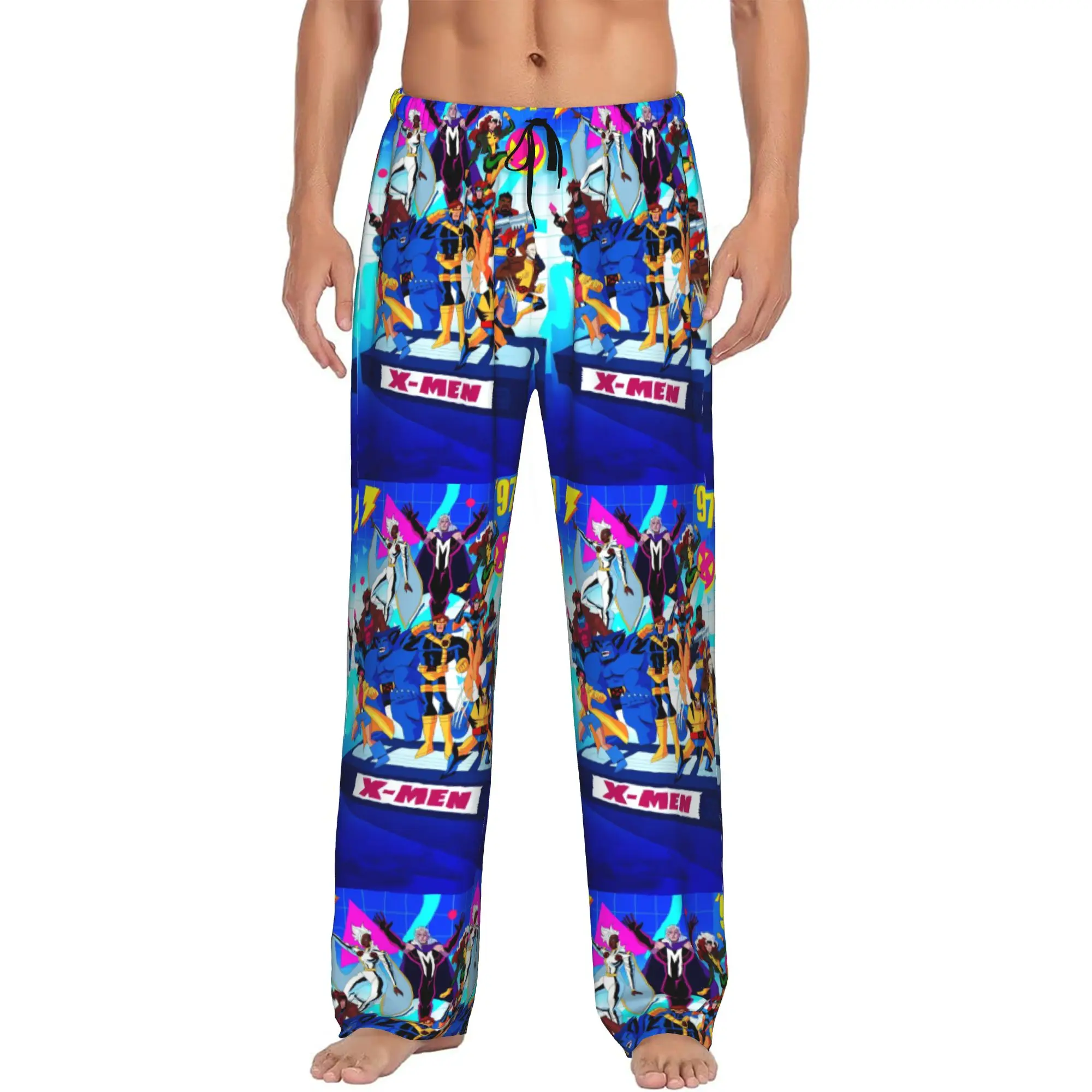 

Custom Men's X-X-Men Anime Pajama Pants Printed Sleep Sleepwear Bottoms with Pockets