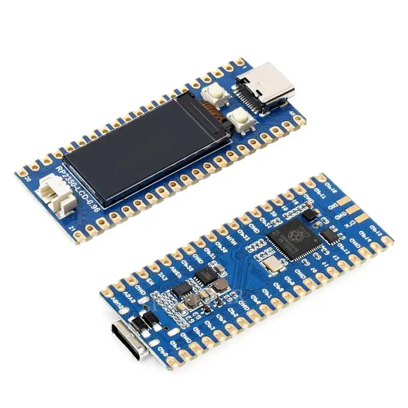 Waveshare RP2350 Development Board With 0.96 Inch IPS Screen RISC-V RP2350A Dual‑Core MCU Type‑C/Battery Charge DIY Embedded