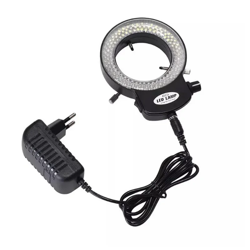 MIC-209 Fully Transparent Shade Adjustable Microscope Light Source LED Ring Light Industrial Light Source 144 Lamp Beads 63MM